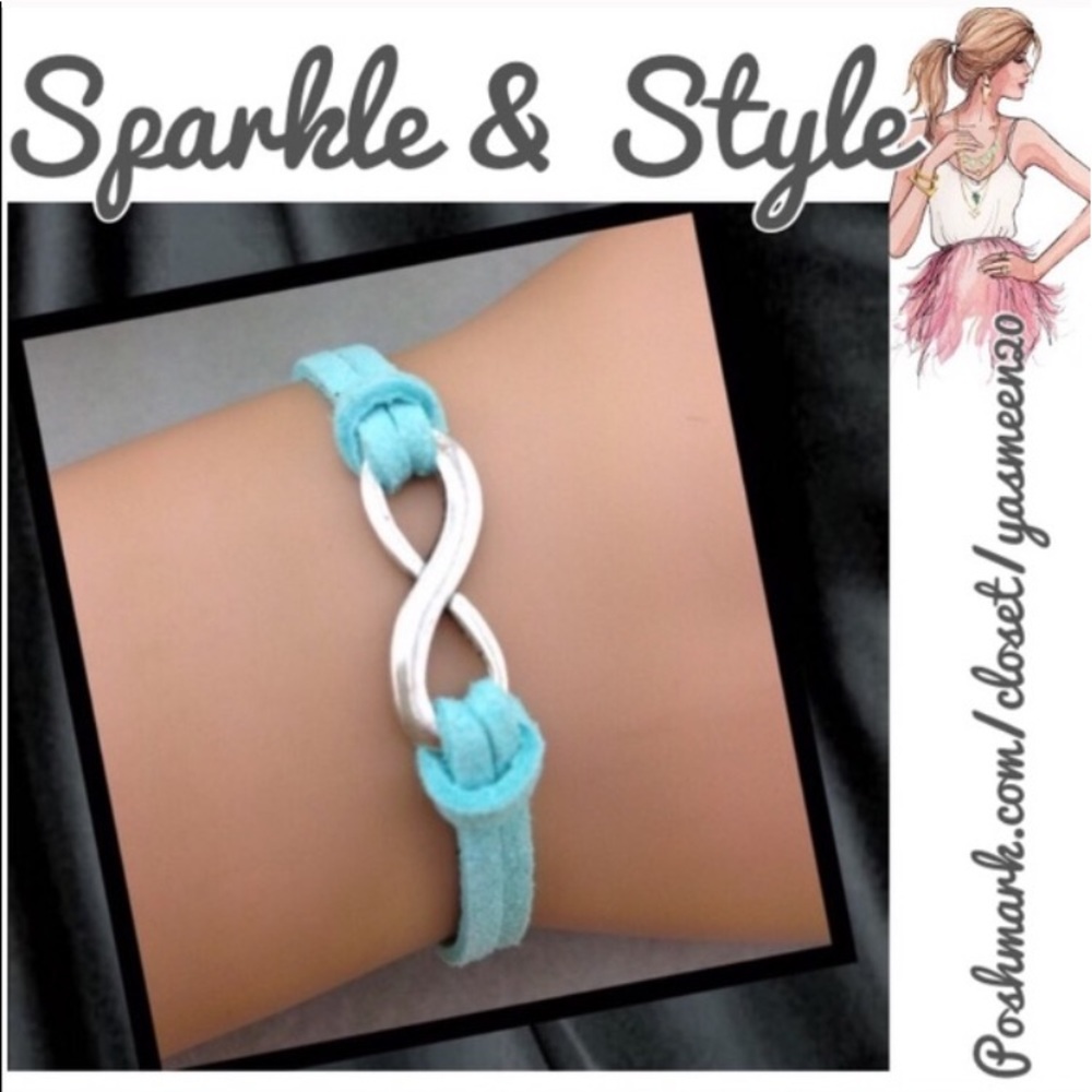 Light blue infinity bracelet